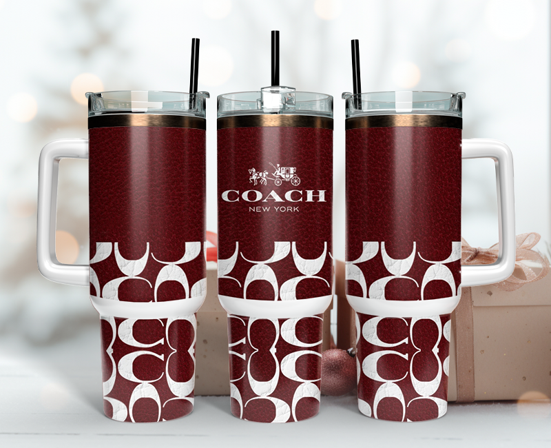 Coach Tumbler Wrap 40oz,Tumbler Wrap with Logo Fashion - Instant PNG File  66