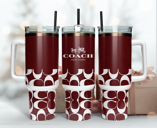 Coach Tumbler Wrap 40oz,Tumbler Wrap with Logo Fashion - Instant PNG File  66