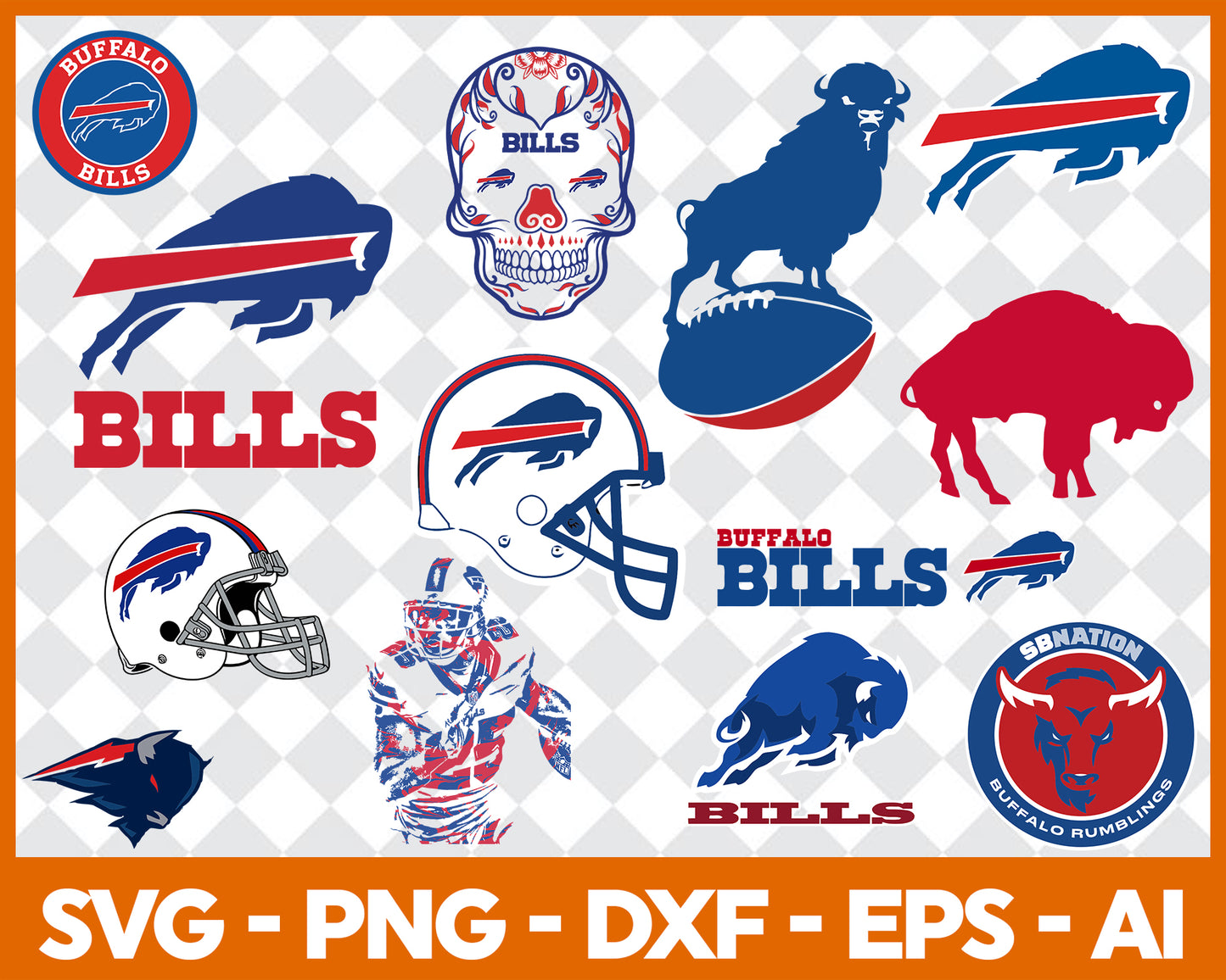 Buffalo Bills logo Digital File (SVG cutting file + pdf+png+dxf)