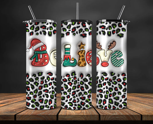 Christmas 20oz Tumbler Wrap PNG, Christmas 3D Inflated Puffy Tumbler Wrap Png, Grinchmas 20oz Png 68