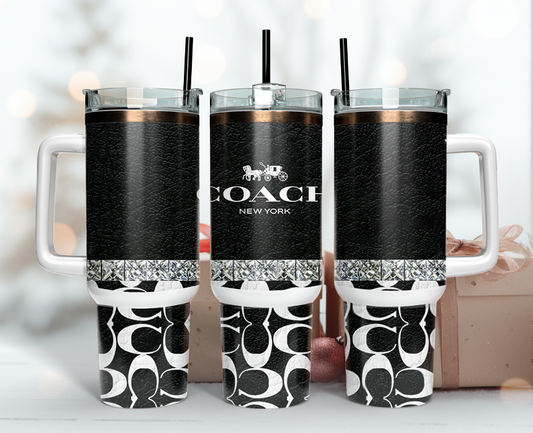 Coach Tumbler Wrap 40oz,Tumbler Wrap with Logo Fashion - Instant PNG File  69