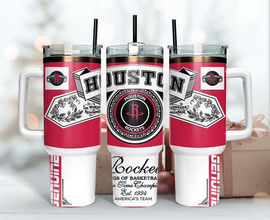 Houston Rockets Tumbler Wrap 40oz, Nba Tumbler Wrap 40oz