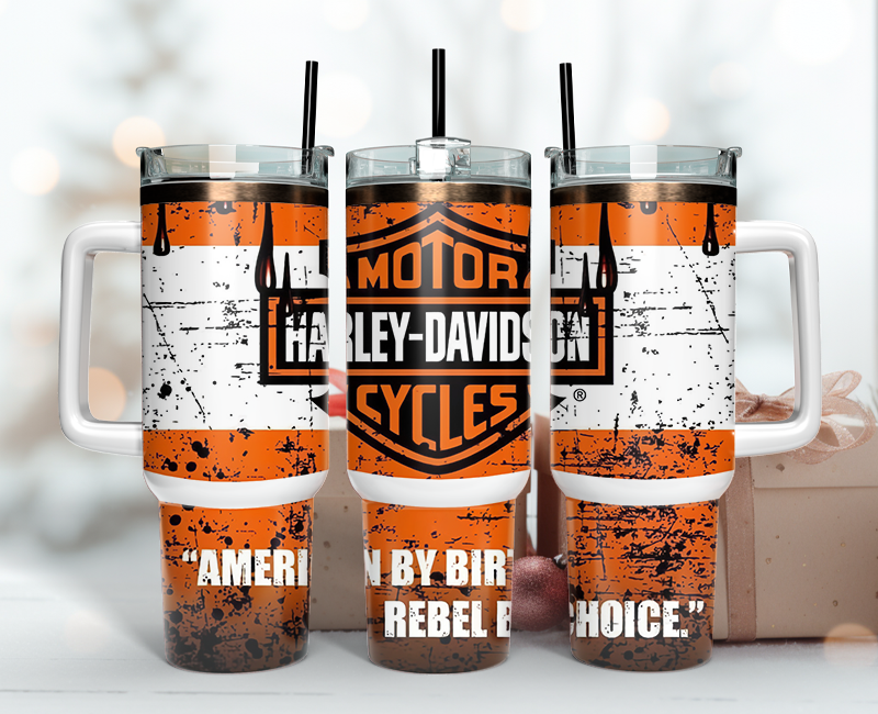 Harley Davidson Tumbler Wrap 40oz - Download High-Quality PNG 06