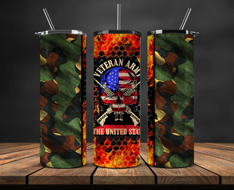 Veteran Military Tumbler, Veterans Day Tumbler , Veteran Tumbler Wrap 06