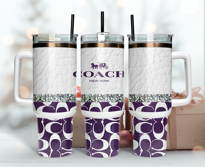 Coach Tumbler Wrap 40oz,Tumbler Wrap with Logo Fashion - Instant PNG File  70