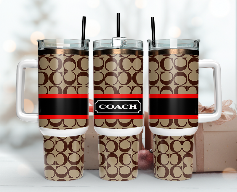 Coach Tumbler Wrap 40oz,Tumbler Wrap with Logo Fashion - Instant PNG File  71