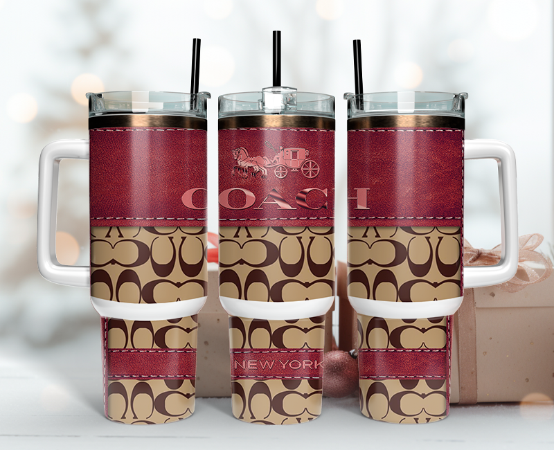 Coach Tumbler Wrap 40oz,Tumbler Wrap with Logo Fashion - Instant PNG File  74