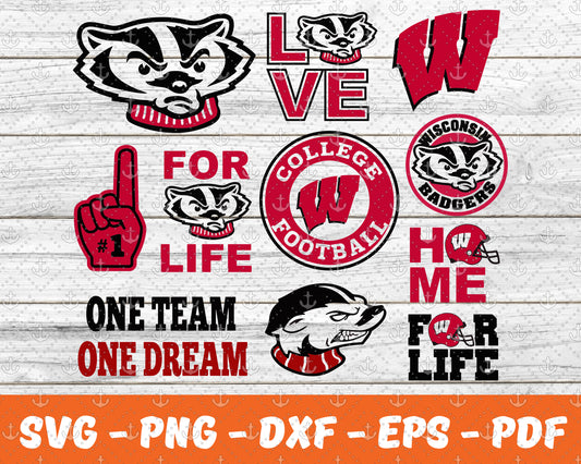 Wisconsin Badgers Bundle Svg, Football Svg ,Sport Svg, Sport Bundle Svg 79