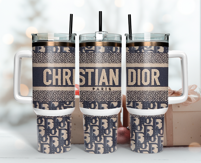 Christian Dior Tumbler Wrap 40oz,Tumbler Wrap with Logo Fashion - Instant PNG File  07