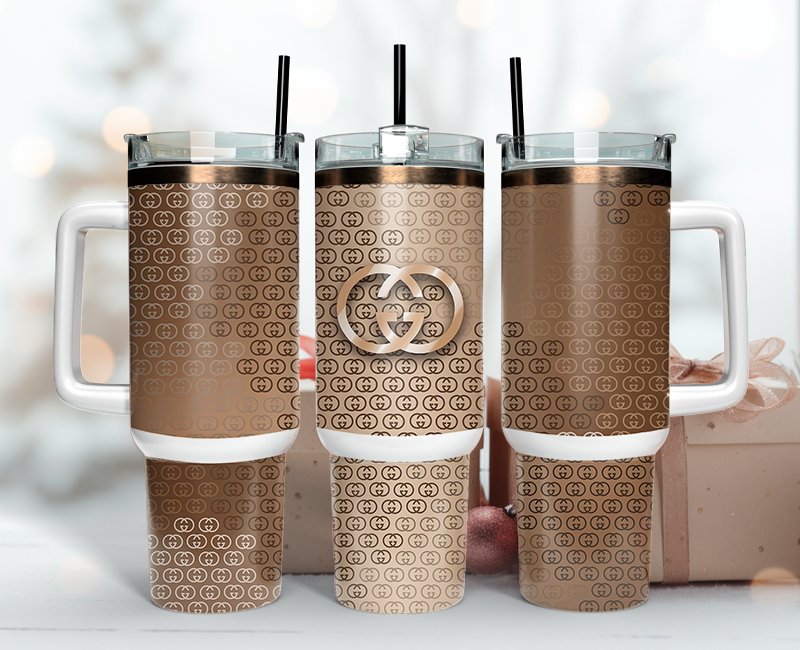 Gucci Tumbler Wrap 40oz,Tumbler Wrap with Logo Fashion - Instant PNG File  81