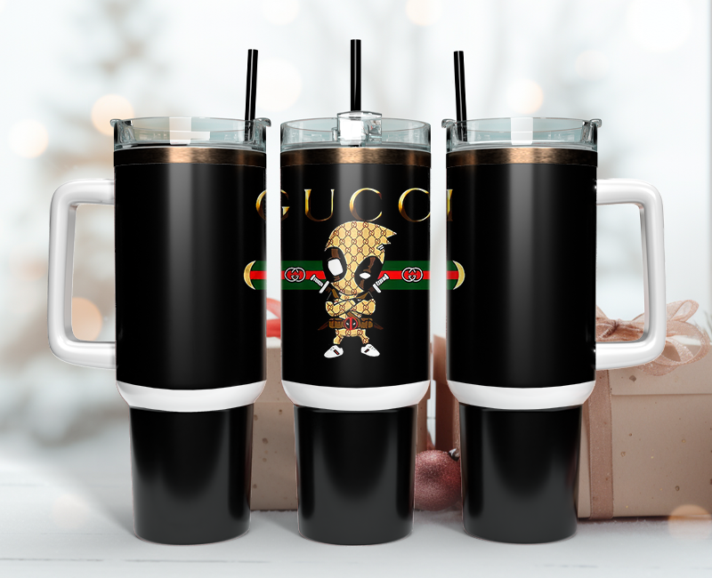 Gucci Tumbler Wrap 40oz,Tumbler Wrap with Logo Fashion - Instant PNG File  83