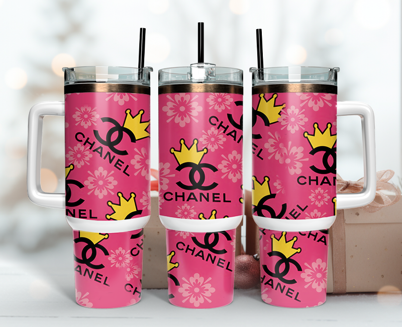 Chanel Tumbler Wrap 40oz,Tumbler Wrap with Logo Fashion - Instant PNG File  88