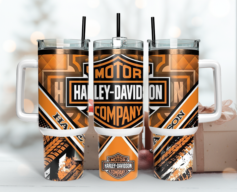 Harley Davidson Tumbler Wrap 40oz - Download High-Quality PNG 08