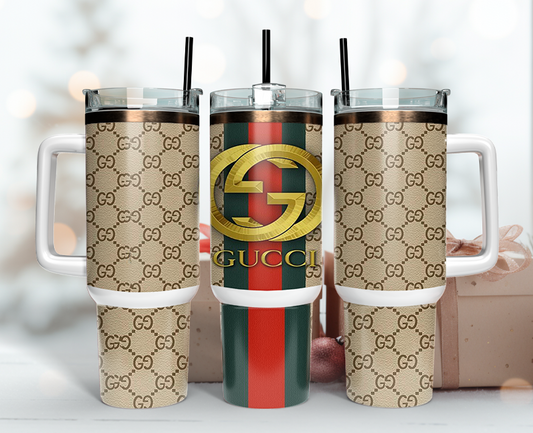 Gucci Tumbler Wrap 40oz,Tumbler Wrap with Logo Fashion - Instant PNG File  91