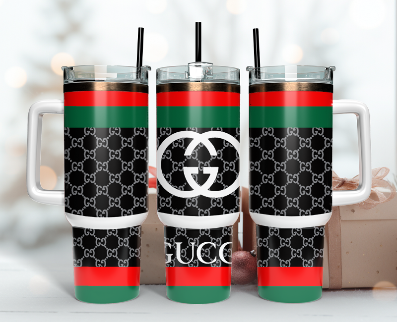 Gucci Tumbler Wrap 40oz,Tumbler Wrap with Logo Fashion - Instant PNG File  92