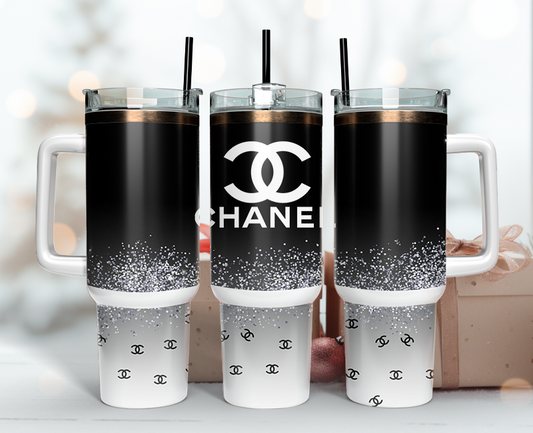 Chanel Tumbler Wrap 40oz,Tumbler Wrap with Logo Fashion - Instant PNG File  93