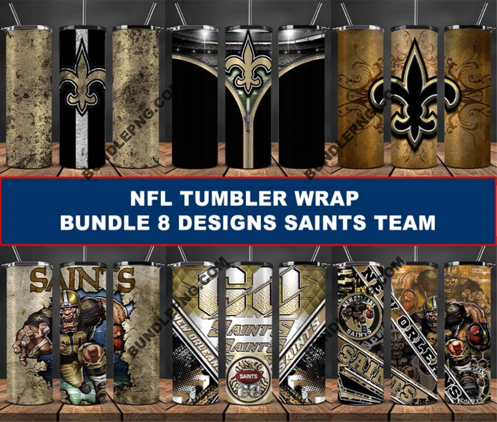 Saints Tumbler Wrap , Football Tumbler Png ,32 Team Sport14