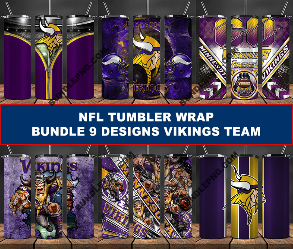 Vikings Tumbler Wrap , Football Tumbler Png ,32 Team Sport16