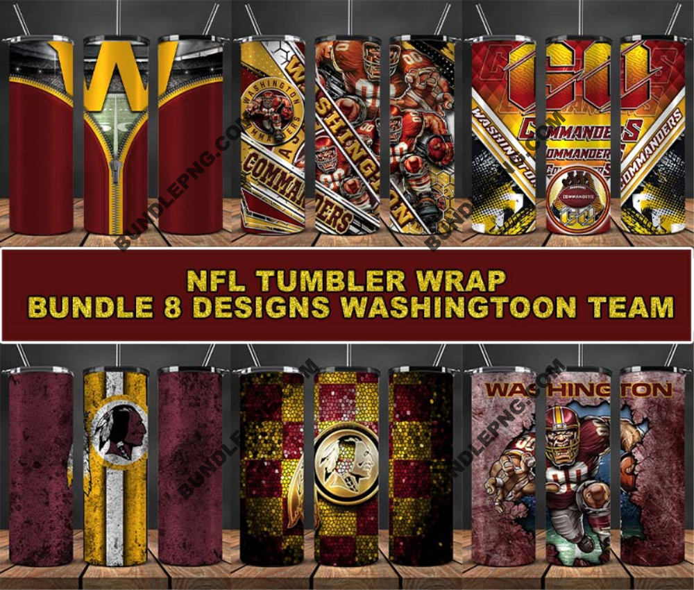 Washington Tumbler Wrap , Football Tumbler Png ,32 Team Sport05