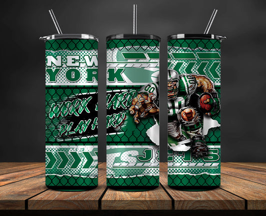 New York Jets Tumbler, NY Jets  Logo, Mascot Football Png 100