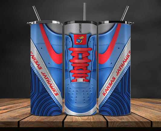 Kansas Jayhawks Sneaker Tumbler Wrap , College Sneaker Tumbler Wrap 100