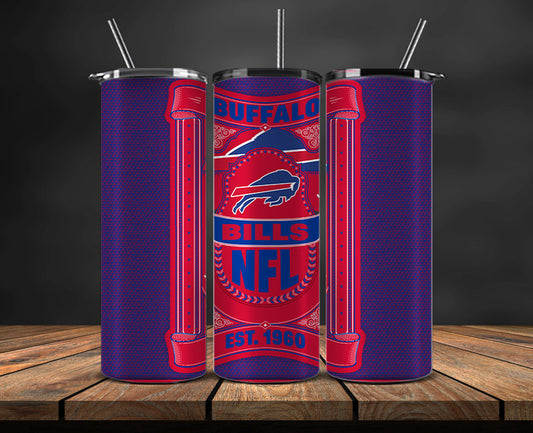 Buffalo Bills Tumbler Wrap, NFL Logo Tumbler Png, NFL Design Png-103