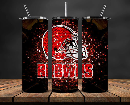 Cleveland Browns Tumbler Wraps ,Browns Logo, Nfl Tumbler Png Tumbler 104