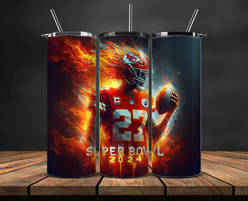 Kansas City Chiefs Vs San Francisco 49ers Super Bowl Tumbler Png, Super Bowl 2024 Tumbler Wrap 106