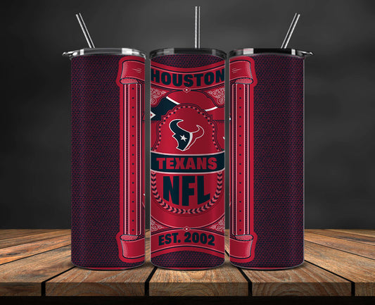 Houston Texans Tumbler Wrap, NFL Logo Tumbler Png, NFL Design Png-106