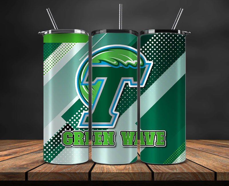 Tulane Green Wave Logo 20 oz Tumbler Png ,College Football 20 Oz Tumbler Wrap 107