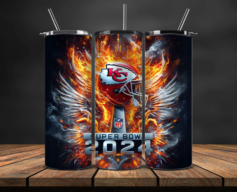 Kansas City Chiefs Vs San Francisco 49ers Super Bowl Tumbler Png, Super Bowl 2024 Tumbler Wrap 107