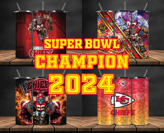 Kansas City Chiefs Super Bowl Tumbler Png, Super Bowl 2024 Tumbler Wrap 22