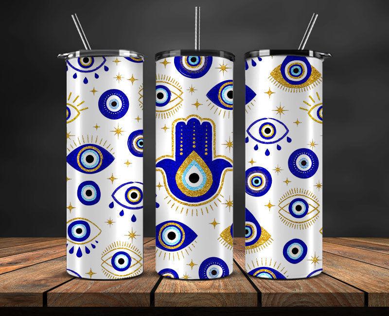 Evil Eye Skinny Tumbler Png, Evil Eye 20 oz Tumbler Wrap , Evil Eye Tumbler Wrap 10