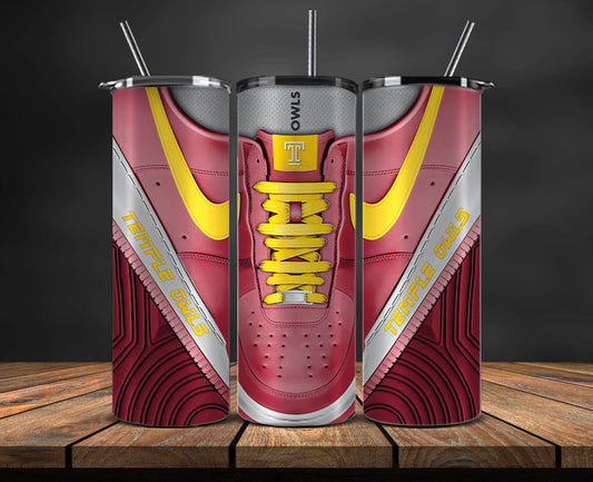 Temple Owls Sneaker Tumbler Wrap , College Sneaker Tumbler Wrap 110