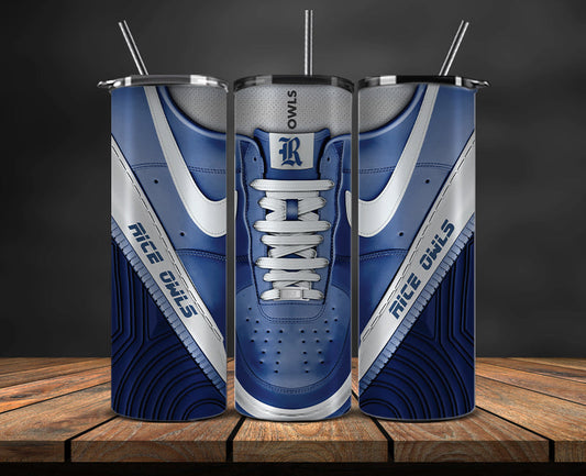 Rice Owls Sneaker Tumbler Wrap , College Sneaker Tumbler Wrap 111