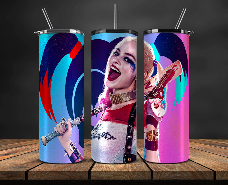 Harley Quinn Tumbler Wrap, Harley Quinn Tumbler 20oz Png,Harley Quinn Tumbler 11