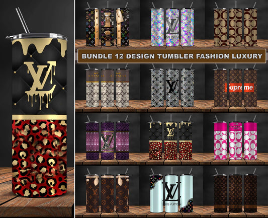 Logo Fashion Tumbler Wrap , Gucci, Louis Vuitton, Chanel, Co