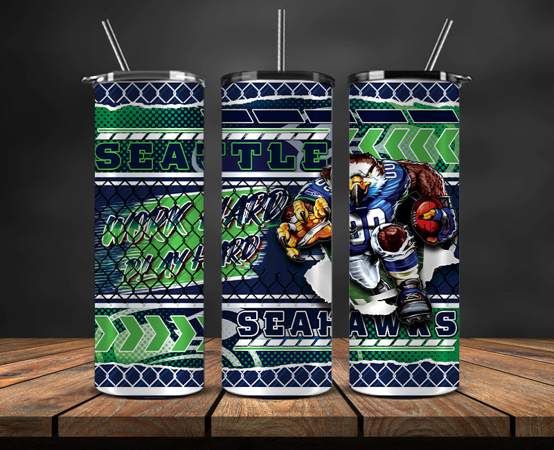 Seattle Seahawks Tumbler, Seahawks Logo, Mascot Football Png 128