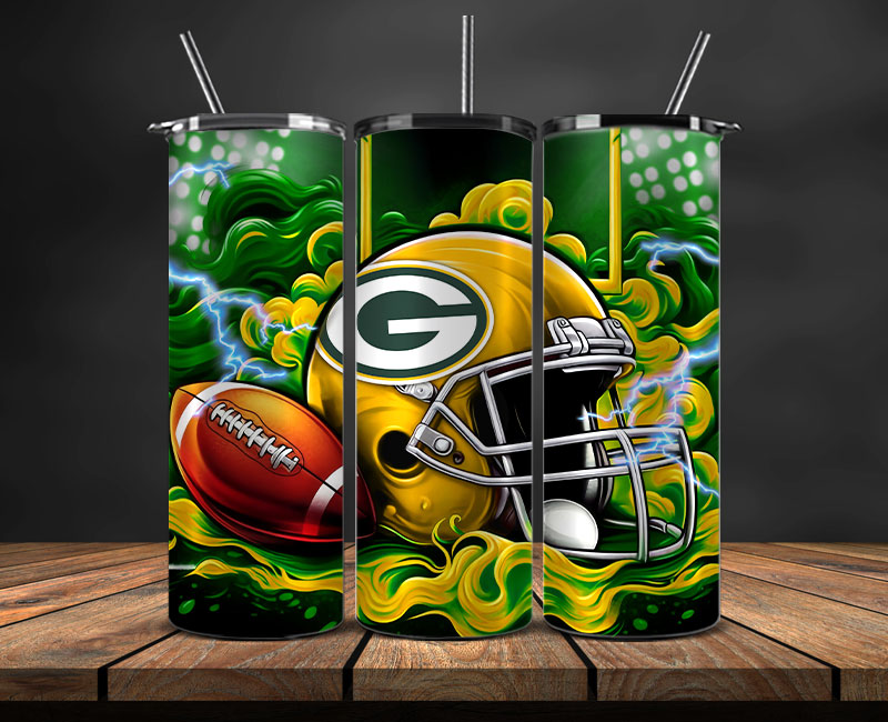 Green Bay Packers Tumbler Wraps,NFL Tumbler Wrap By AI, AI Tumbler Des ...