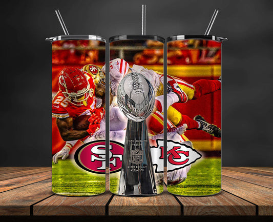 Kansas City Chiefs Vs San Francisco 49ers Super Bowl Tumbler Png, Super Bowl 2024 Tumbler Wrap 38