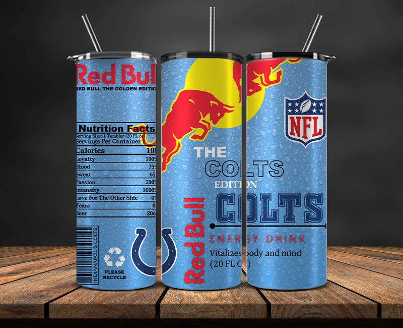 Indianapolis Colts Tumbler Wraps, NFL Red Bull Tumbler Wrap 14