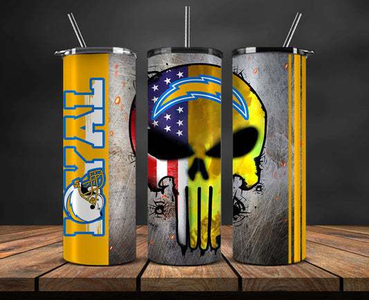 Los Angeles Chargers Loyal Tumbler Wraps, Nfl Tumbler Png 155