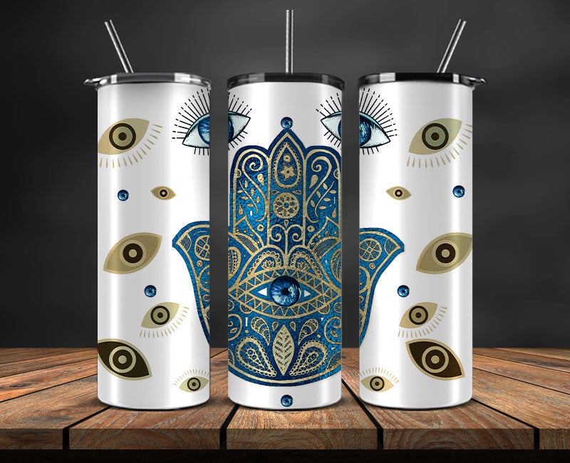 Evil Eye Skinny Tumbler Png, Evil Eye 20 oz Tumbler Wrap , Evil Eye Tumbler Wrap 16