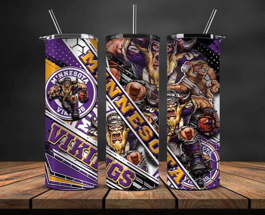 Vikings Football Png , Football Tumbler Png , Sport Tumbler Wrap 16