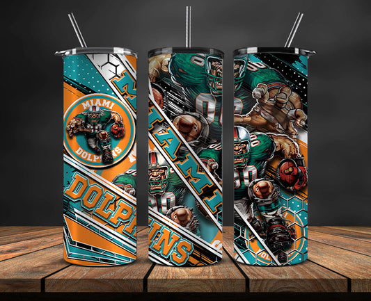 Dolphins Football Png , Football Tumbler Png , Sport Tumbler Wrap 17