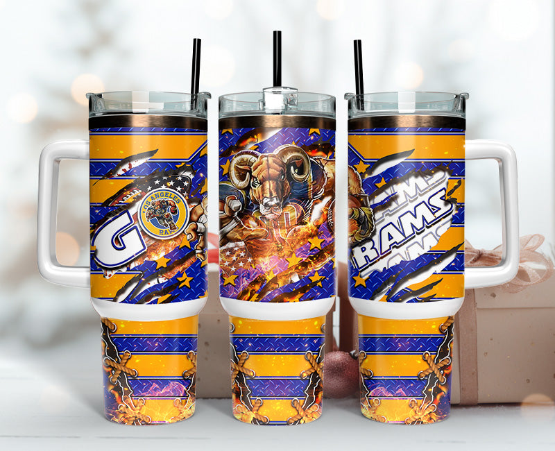 Los Angeles Rams Tumbler 40oz Png,  40oz Tumbler Skinny  19