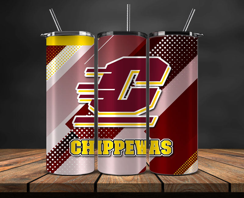 Chippewas Logo 20 oz Tumbler Png ,College Football 20 Oz Tumbler Wrap 19