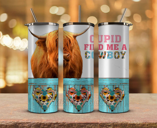 Western Tumbler Design Cowgirl Bull Cow Skull,Cowhide Tumbler Png,Cowhide Skull Western Tumbler Wrap 19