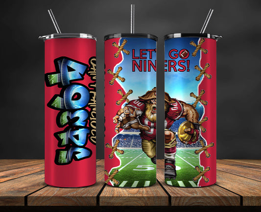 San Francisco 49ers Tumbler, 49ers Logo, Mascot Football Png 01