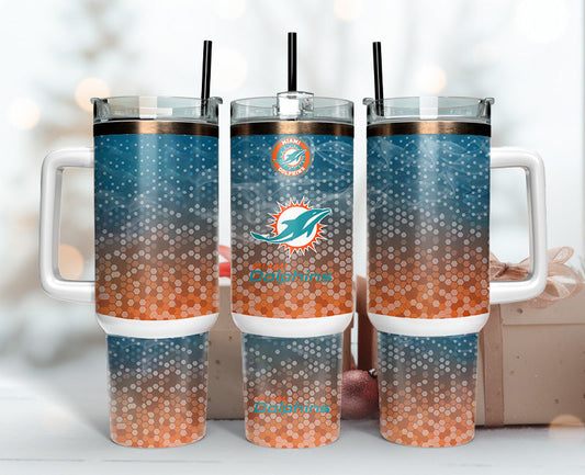 Miami Dolphins Tumbler 40oz Png, 40oz Tumler Png 20